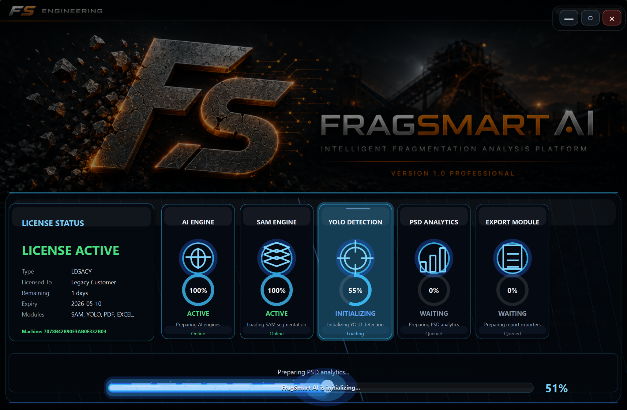 FragSmart AI splash screen